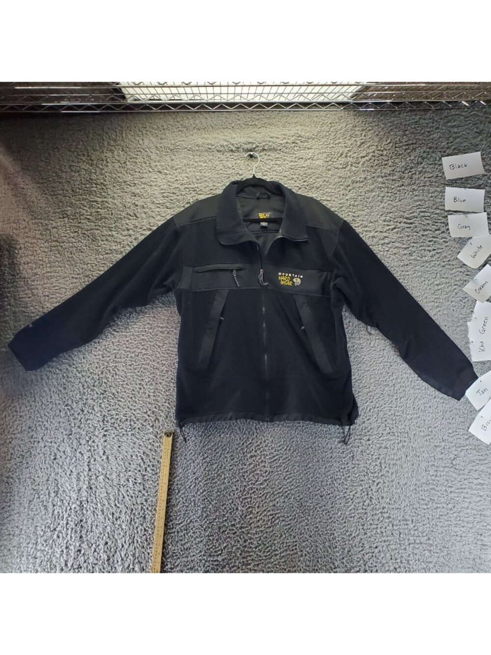 Mountain Hardwear Jacket Mens XL Black Fleece Midweight Full Zip